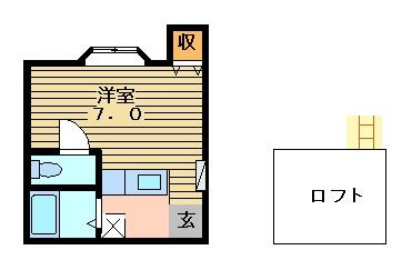 拡大写真：ラヴィオン長久保 2階202の間取り