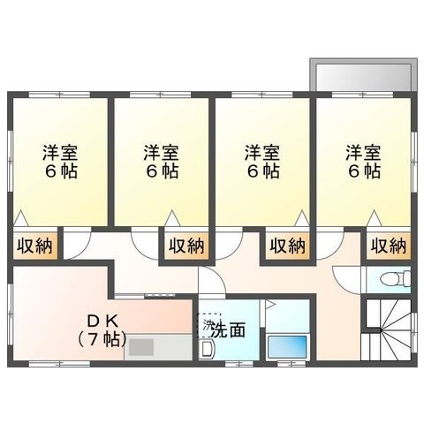 拡大写真:志染町青山貸家 2Fの間取り