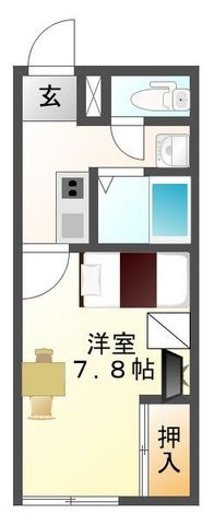 拡大写真:レオパレス 海凪 203の間取り