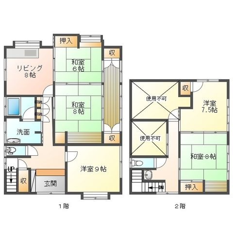 拡大写真:宇和島市柿原 1の間取り