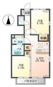 都城市年見町の間取図