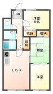 パインコート鏡山の間取図