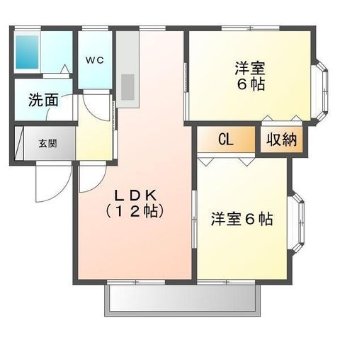 拡大写真：井原市高屋町 2Fの間取り