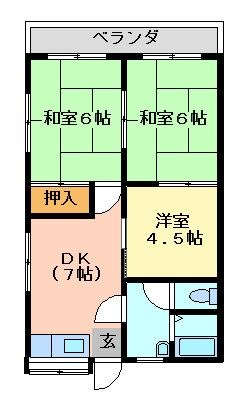拡大写真：佐世保市松山町 201の間取り