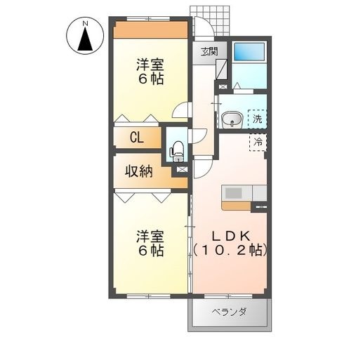 拡大写真:パークハイグランドマンション 2階202の間取り