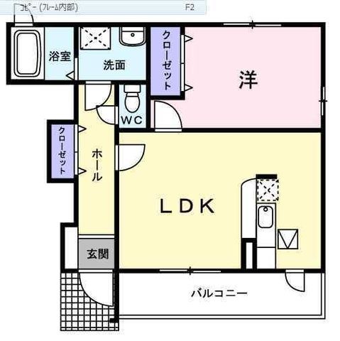 拡大写真：諫早市久山町 1階102の間取り