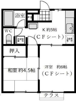 拡大写真:芦屋市西蔵町 1階104の間取り