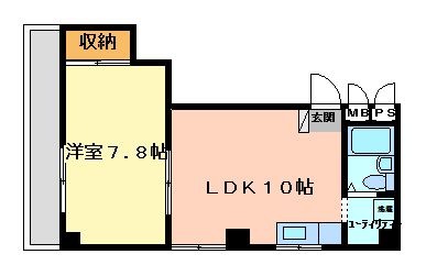 拡大写真：芦屋市大原町 4階403の間取り