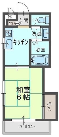 拡大写真:ハイツアベリア 3階301の間取り