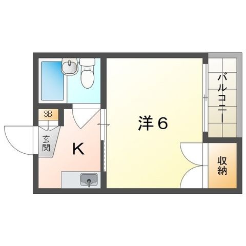 拡大写真:寝屋川市萱島東2丁目 1階101の間取り
