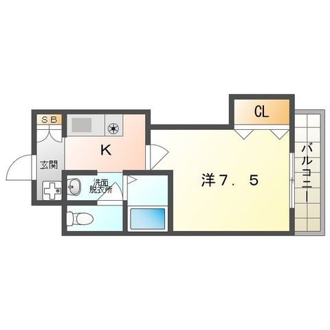 拡大写真:M’PLAZA門真駅前 4階406の間取り