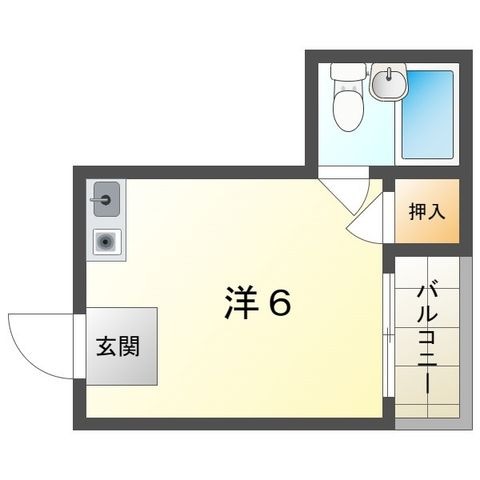 拡大写真：住地八坂マンション 4階403の間取り