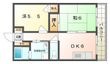 ハヤシハイツ1の間取図