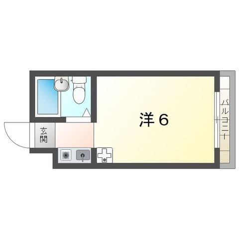 拡大写真:寝屋川市池田中町 4階503の間取り