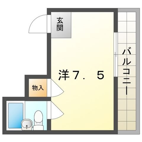 拡大写真:萱島サンヴィアンテ 2階201の間取り