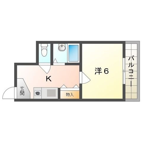 拡大写真：アネックス高橋 2階102の間取り