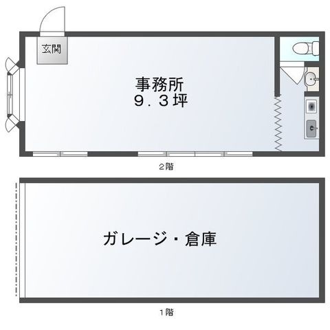 拡大写真:フジイビル 2階202の間取り