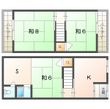大久保町貸家の間取図