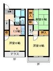 コーポいわまＡ棟の間取図