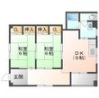 島田コーポB棟の間取図