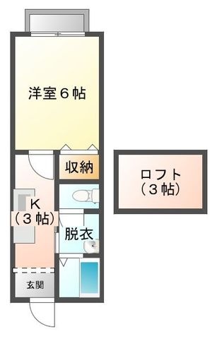 拡大写真:伊万里市松島町 3階312の間取り