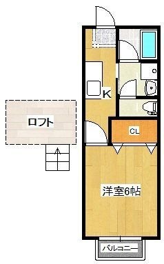 拡大写真:伊万里市新天町 2階212の間取り