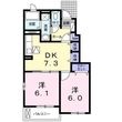 モン アンテリユール一本松Bの間取図