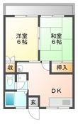 外苑ハイツAの間取図