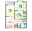 西原マンション5号棟の間取図