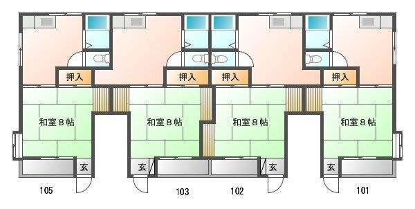 拡大写真:須永ハイツ 1階101の間取り
