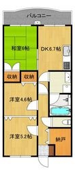 東雲マンションの間取図