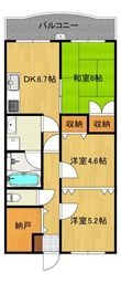 東雲マンションの間取図