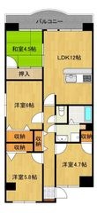 サントノーレ弁天の間取図