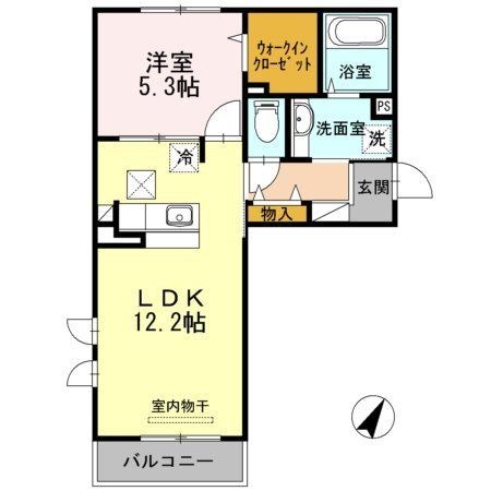 拡大写真：セントラルタウンコートＡ棟 1階103の間取り