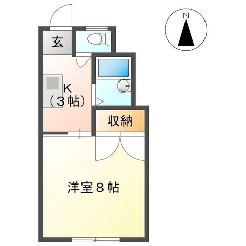 拡大写真:千田マンション 1階101の間取り