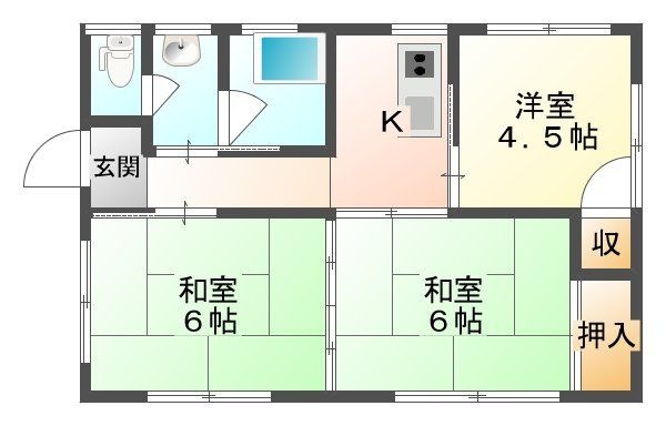 拡大写真:古町ハイツ 3の間取り