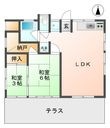 鹿野貸家（只則）の間取図