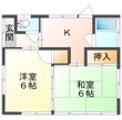 天台貸家の間取図