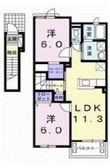 フォルムMモデナⅢの間取図