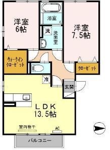 拡大写真:シャルルⅡ 3階301の間取り