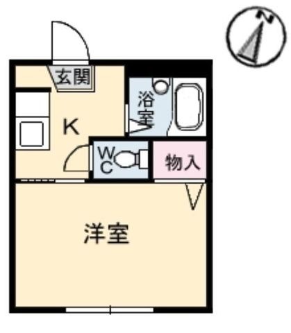 拡大写真:クレセント串山 2階203の間取り