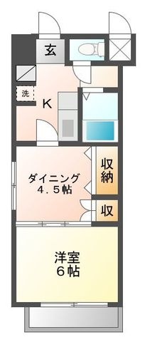 拡大写真:ハートレイクマンション 3階310の間取り