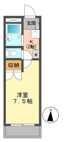 拡大写真:エメローズ丸之内 4階402の間取り