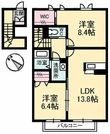 ガーデンズ多治米A棟の間取図