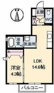 クレセントハイムA棟の間取図
