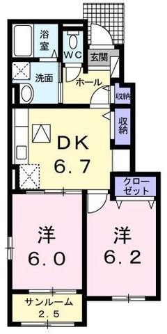 拡大写真:ミーオ ベルカーサ 1階103の間取り