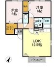 アグレアーブル春日 A棟の間取図