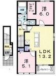 レジデンスせど川Bの間取図