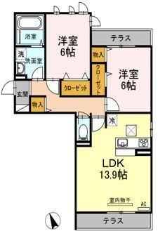 拡大写真:D-roomCⅢ 1階101の間取り