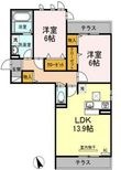 写真：D-roomCⅢ1階の間取図